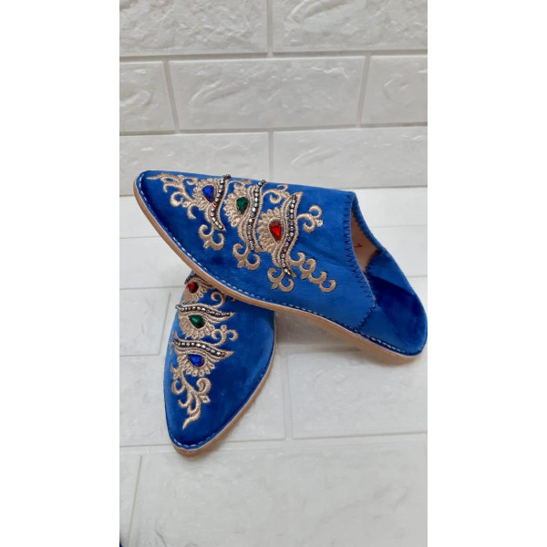 Babouche Royal Bleu